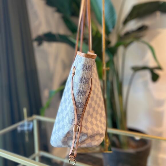 LOUIS VUITTON Damier Azur Neverfull MM - Picture 4 of 16